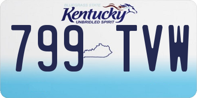 KY license plate 799TVW