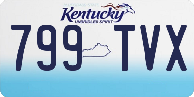 KY license plate 799TVX