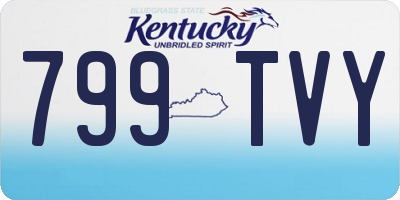 KY license plate 799TVY