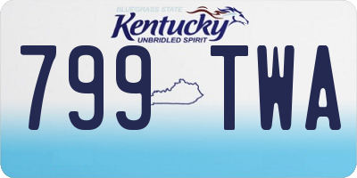 KY license plate 799TWA