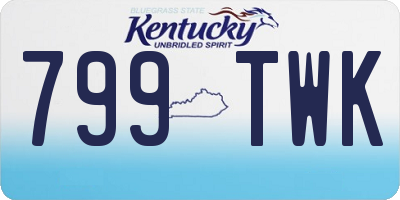 KY license plate 799TWK