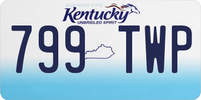 KY license plate 799TWP