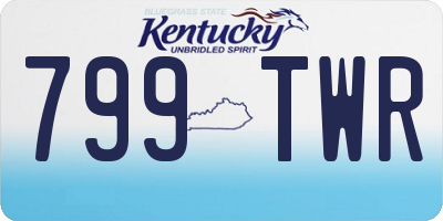KY license plate 799TWR