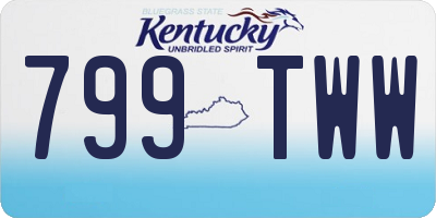 KY license plate 799TWW