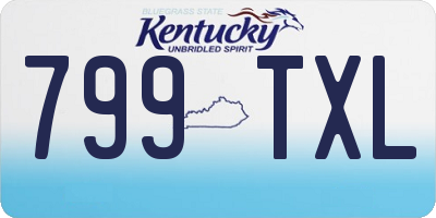 KY license plate 799TXL