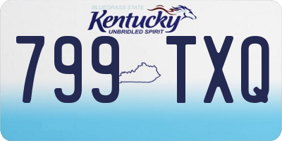 KY license plate 799TXQ