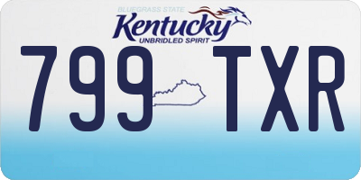 KY license plate 799TXR
