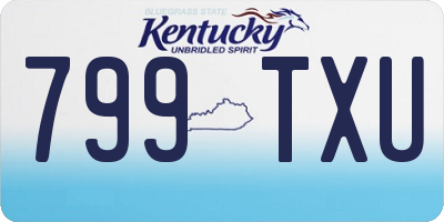 KY license plate 799TXU
