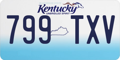 KY license plate 799TXV