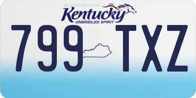 KY license plate 799TXZ