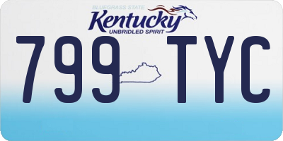 KY license plate 799TYC