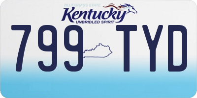 KY license plate 799TYD
