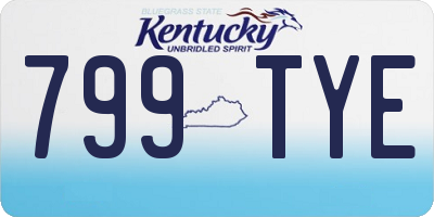 KY license plate 799TYE