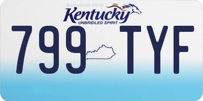 KY license plate 799TYF