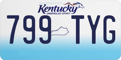 KY license plate 799TYG