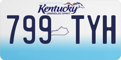 KY license plate 799TYH