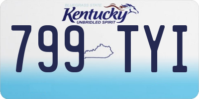 KY license plate 799TYI