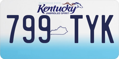 KY license plate 799TYK