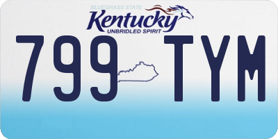 KY license plate 799TYM