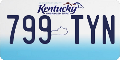 KY license plate 799TYN
