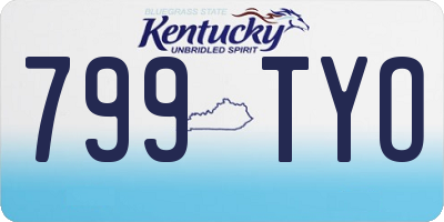 KY license plate 799TYO