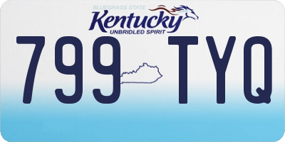 KY license plate 799TYQ