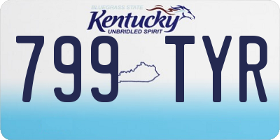 KY license plate 799TYR