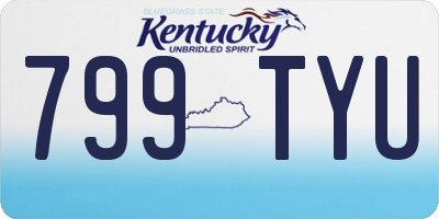 KY license plate 799TYU