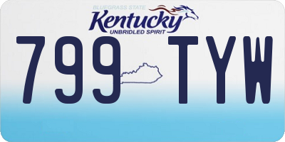 KY license plate 799TYW