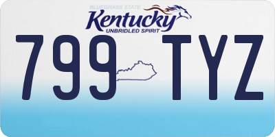 KY license plate 799TYZ