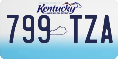 KY license plate 799TZA