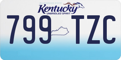 KY license plate 799TZC