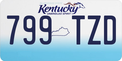 KY license plate 799TZD