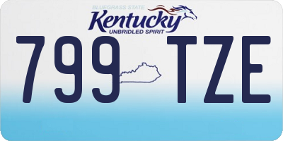 KY license plate 799TZE