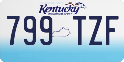 KY license plate 799TZF