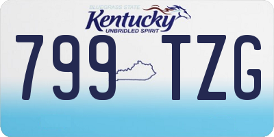 KY license plate 799TZG