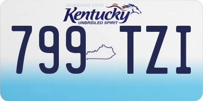 KY license plate 799TZI