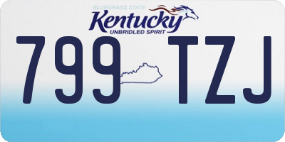 KY license plate 799TZJ
