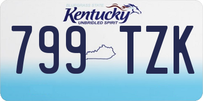 KY license plate 799TZK