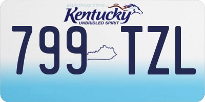 KY license plate 799TZL