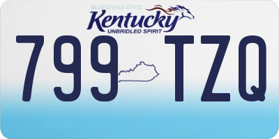 KY license plate 799TZQ