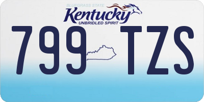 KY license plate 799TZS