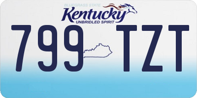 KY license plate 799TZT