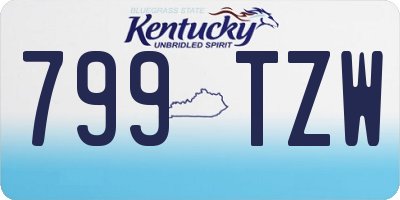 KY license plate 799TZW