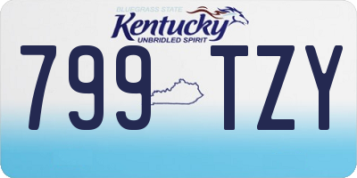 KY license plate 799TZY