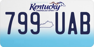 KY license plate 799UAB