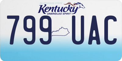 KY license plate 799UAC