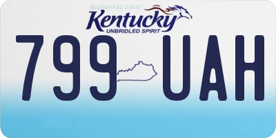 KY license plate 799UAH