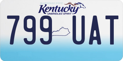 KY license plate 799UAT