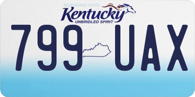 KY license plate 799UAX